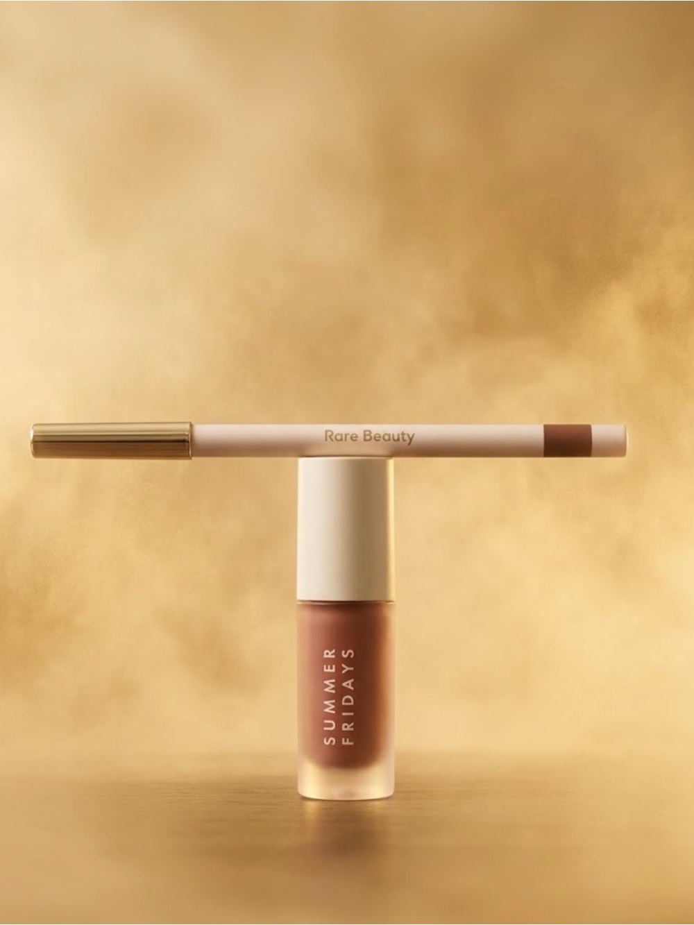 Rare Beauty Lip Liner in Warm Brown & Neutral Tinted Oil Duo